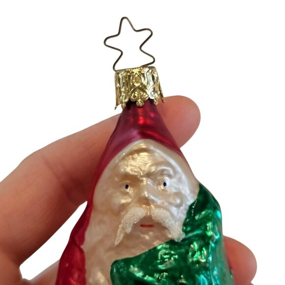 Vintage Inge‎ Glas Glass Christmas Ornament Santa Claus 3.5 In W. Germany - Picture 2 of 11